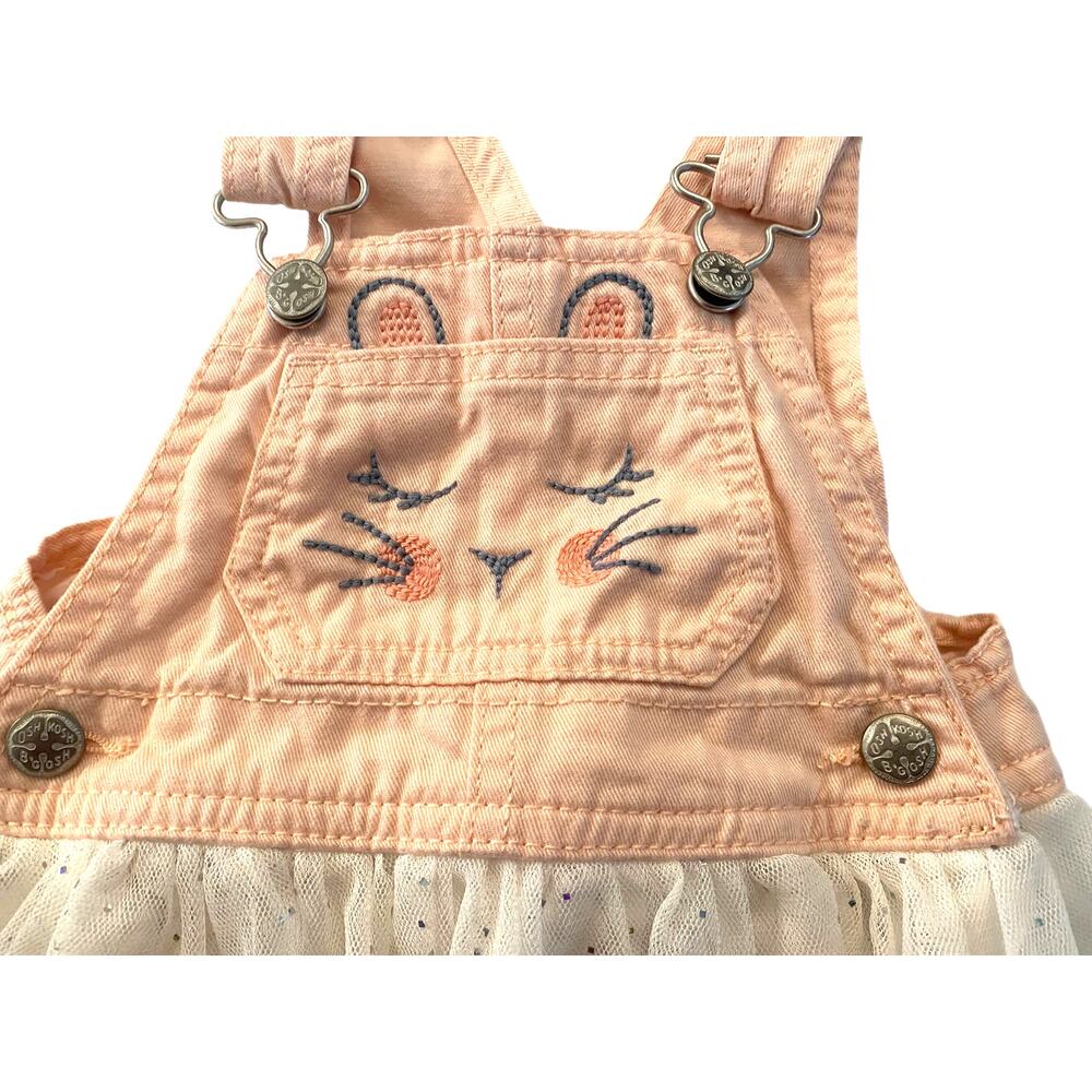 Osh Kosh Bunny Glitter Overall Dress Baby Size 12M - Picture 3 of 6